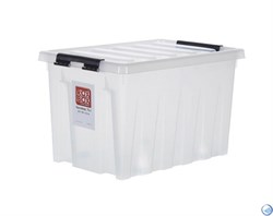 Ящик пластиковый с крышкой "RoxBox" 70 л, прозрачный 400x360x600 см - фото 21934