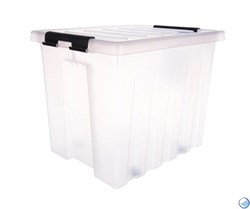 Ящик пластиковый с крышкой "RoxBox" 50 л, прозрачный 390x400x500 см - фото 21937