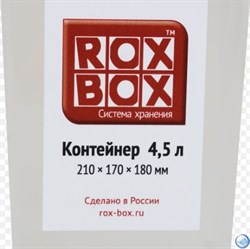 Ящик пластиковый с крышкой "RoxBox" 4.5 л, прозрачный 170x180x210 см - фото 21966