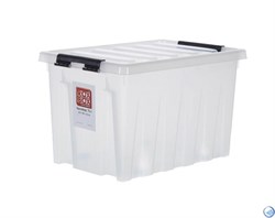 Ящик пластиковый с крышкой "RoxBox" 70 л, прозрачный 400x360x600 см - фото 41885