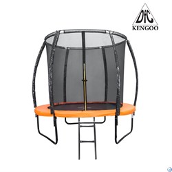 Батут DFC KENGOO II 6ft внутр.сетка, лестница, оранж/черн (183см), 6FT-BAS-BO - фото 44507