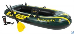 Надувная лодка Intex 68347 2-x местная Seahawk 200 Set +весла и насос - фото 56249