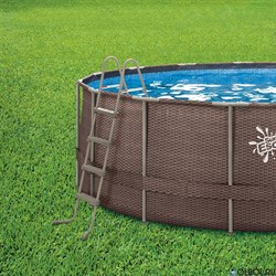 Каркасный бассейн SummerEscapes P20-1552-B +фильт насос, лестница, тент, подстилка, набор для чистки, скиммер (457х132см) - фото 56408