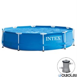 Каркасный бассейн Intex 28202 + фильтр-насос (305х76см) - фото 56971