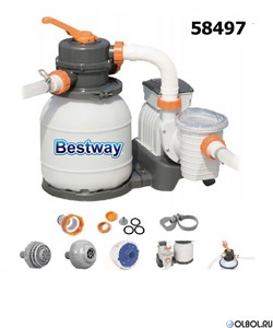 Песочный фильтр насос для бассейна Bestway 58497 (5678 л/ч) - фото 57027