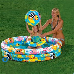 Бассейн детский Аквариум с мячом и кругом Intex 59469 (132х28) - фото 57069