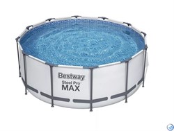 Каркасный бассейн Steel Pro MAX BestWay 56420 +фильт насос, лестница, тент (366х122см) - фото 57138