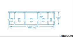 Каркасный бассейн Steel Pro MAX BestWay 56420 +фильт насос, лестница, тент (366х122см) - фото 57140