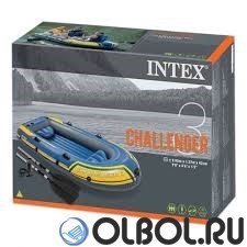 Надувная лодка Intex 68370 Challenger 3 Set + вёсла, руч.насос - фото 58225