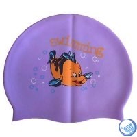 Шапочка для плавания силиконовая с рисунком RH-С20 (фиолетовая) - фото 58525