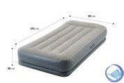 Надувная односпальная кровать Intex 64116 со встроенным насосом 220В (99х191х30) - фото 58597