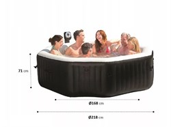 Intex 28462 Надувной СПА бассейн / Spa бассейн-джакузи гидромассажный + хлоргенератор (218х71см) - фото 59547