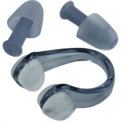 Комплект для плавания беруши и зажим для носа (черный)  C33422-2 - фото 59798