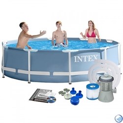 Каркасный бассейн Intex 26706 +фильтр-насос, лестница (305х100) - фото 60268