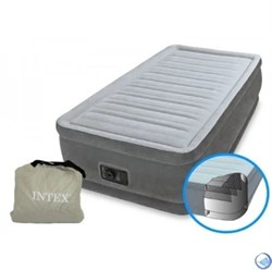 Надувная односпальная кровать Intex 64412  со встр. насосом 220В (99х191х46) - фото 60479