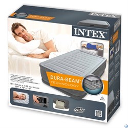 Надувная односпальная кровать Intex 64412  со встр. насосом 220В (99х191х46) - фото 60481