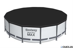 Каркасный бассейн Steel Pro Max Bestway 5612Z + насос-фильтр, лестница, тент (488х122) - фото 62055