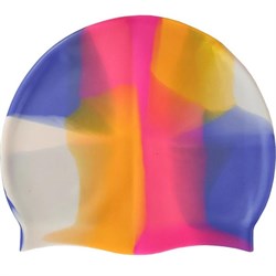 Шапочка для плавания силиконовая (васильково/розовая/оран/белая) B31518-4 - фото 62297