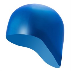 Шапочка для плавания силиконовая одноцветная анатомическая (Синий) B31521-S - фото 62303