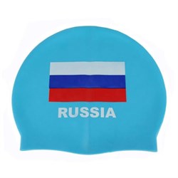 Шапочка для плавания силиконовая одноцветная (голубой) E29429-2 - фото 62306