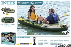Надувная лодка Intex 68347 2-x местная Seahawk 200 Set +весла и насос - фото 63369