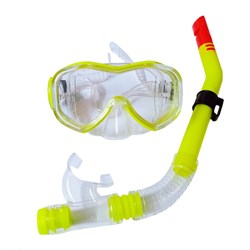 E39248-3 Набор для плавания взрослый маска+трубка (ПВХ) (желтый) - фото 64022