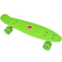 Скейтборд пластиковый 56x15cm со свет. колесами (зеленый) (SK503) E33095 - фото 64742