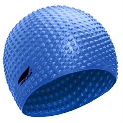 E38926 Шапочка для плавания силиконовая Bubble Cap (синяя) - фото 66249