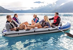 Надувная лодка Intex 68325 5-ти местная Excursion 5 Set + насос и весла - фото 66321