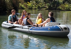 Надувная лодка Intex 68325 5-ти местная Excursion 5 Set + насос и весла - фото 66329