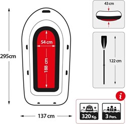 Надувная лодка Intex 68370 Challenger 3 Set + вёсла, руч.насос - фото 66360