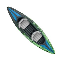 Двухместная надувная лодка / байдарка Intex 68306 Challenger К2 + насос,  весла - фото 66398