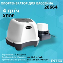 Хлоргенератор Intex 26664  (4 гр/ч) для бассейна - фото 67002