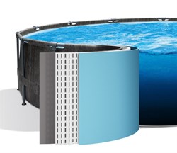 Каркасный бассейн Ultra XTR Frame Intex 26330 + песочный фильтр насос 7900 л/ч, лестница, тент, подстилка (549х132) - фото 67012