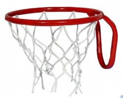 Кольцо баскетбольное с сеткой №3. D кольца - 295мм. - фото 67058