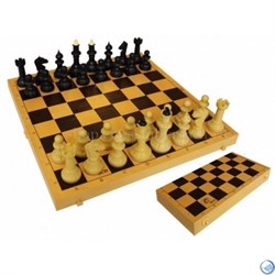 Шахматы обиходные с шахматной доской пластик 03-035 - фото 68450