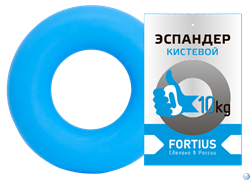 Эспандер-кольцо Fortius 10 кг голубой - фото 68897