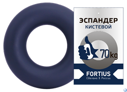 Эспандер-кольцо Fortius 70 кг темно-синий - фото 68903