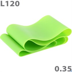 Эспандер ТПЕ лента для аэробики 120 см х 15 см х 0,35 мм. (зеленый) MTPR/L-120-35 - фото 69491