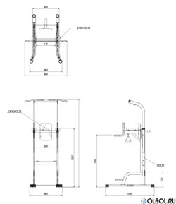 Турник - брусья Power Tower DFC Homegym G008Y - фото 70742