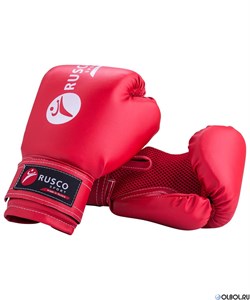 Боксерские перчатки RUSCO SPORT 4-10 oz, к/з, красный - фото 72196