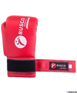 Боксерские перчатки RUSCO SPORT 4-10 oz, к/з, красный - фото 72198