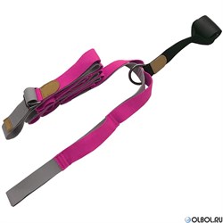 Эспандер для растяжки - йога лента Profi 3м (розовый) B34480 - фото 72829