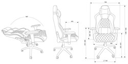 Кресло игровое Cactus CS-CHR-130 цвет: черный, обивка: эко.кожа, крестовина: металл, пластик черный - фото 75011