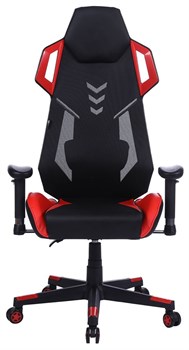 Кресло игровое Cactus CS-CHR-090BLR цвет: черно-красный, обивка: эко.кожа/сетка, крестовина: пластик пластик черный - фото 75065