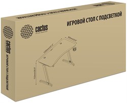 Стол игровой Cactus CS-GTZ-BK-CARBON-RED столешница МДФ карбон, каркас черный  (120x73x60см) - фото 75120