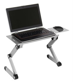 Стол для ноутбука Cactus CS-LS-T8 серебристый (27x42см) - фото 75172