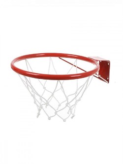 Кольцо баскетбольное с сеткой №5. D кольца - 380мм. С УПОРОМ с сеткой - фото 75438