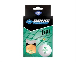 Мячики для н/тенниса DONIC ELITE 1* 40+ 6 штук, белый + оранжевый 608511 - фото 76273