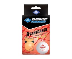 Мячики для н/тенниса DONIC AVANTGARDE 3* 40+, 6 штук, оранжевый 658038 - фото 76277